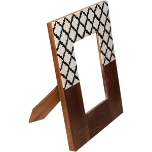 Marco de fotos de estilo clásico moderno de madera Natural, superventas, recién llegados, marco de sombra de boda para pared de dormitorio con incrustaciones de hueso - Product Image 2