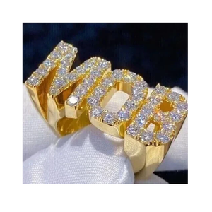 แหวนแต่งงานแบบวินเทจเพชรโมอิสแท้3กะรัตชุบด้วยเงินสเตอร์ลิงออกแบบได้เองเหมาะสำหรับทุกเพศ - Product Image 1