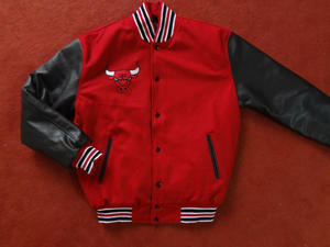 Blouson d'hiver décontracté grande taille pour hommes, universitaire, universitaire, universitaire, avec logo personnalisé brodé en cuir de mouton respirant, vente en gros de bombardiers vierges - Product Image 4