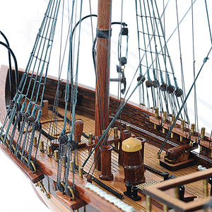 Maqueta de Barco de Guerra de la Guerra Civil Estadounidense, Modelo Alabama, Número de Modelo T292, Marca OMH, Hecha a Mano en Madera, Réplica de la Armada Confederada, Técnica Pintada - Product Image 3