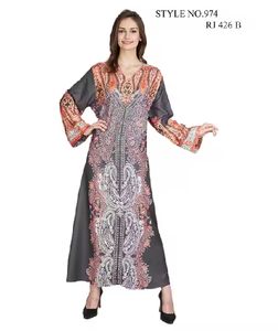 Túnicas con patrón floral Vintage para mujer, ropa larga de verano cómoda y elegante al por mayor, la mejor opción para revendedores - Product Image 3