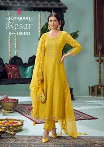 Anarkali Style Khatli Handwork Readymade Suit Catalogue complet disponible au prix de gros, collection premium prix de gros. - Product Image 6