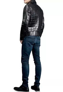 Chaqueta de Moda Urbana de Invierno para Hombre, Personalizada al por Mayor, de Cuero Genuino de Oveja y Piel de Vaca, Fabricación OEM - Product Image 6