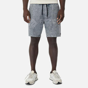 Pantalones cortos de lavado ácido de alta calidad Pantalones cortos de lavado ácido de estilo personalizado Pantalones cortos de lavado ácido de uso de invierno para hombres en blanco a bajo precio - Product Image 1