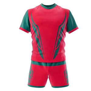 Ensemble de tissu de sport respirant en polyester 100% avec logo de baseball et de football, style unique, tissu anti-étirement pour uniforme de rugby - Product Image 2