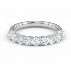 Obra Maestra de Oro de 14K y Diamantes, Anillo de 9 Piedras |   Diamante de Corte Brillante de 2.00 Quilates para Mujer - Product Image 1