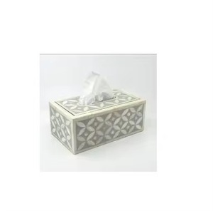Caja de pañuelos de madera esmaltada hecha a mano, dispensador decorativo de pañuelos para uso en el hogar, oficina, hotel y restaurante - Product Image 4