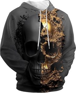 Sudadera con Capucha, Diseño de Gato Negro con Ojos Verdes y Patrón de Cebra, Impresión Digital, para Todas las Temporadas, Ropa para Adultos, Actividades Promocionales Divertidas - Product Image 6