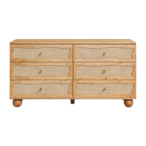 Table de chevet en rotin à six tiroirs, table d'hôtel, meubles de salon, bois de teck pour la décoration de la maison, en provenance d'Indonésie - Product Image 4