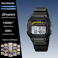 Montre de sport numérique de luxe SKMEI 2307 avec chronomètre, alarme, cadran lumineux, résistante à l'eau, bracelet en acier inoxydable et silicone