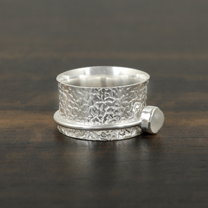 แหวนเครื่องประดับชั้นดีเงินสเตอร์ลิง925สไตล์วินเทจโบฮีเมียนประดับพลอยมูนสโตนสีรุ้งสำหรับปาร์ตี้ - Product Image 3