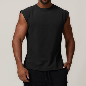 <b>Men</b> Loose Fit O-Neck Sleeveless Gym T-Shirt Casual Workout Tank Top Fitness <b>Muscle</b> Tee Summer Streetwear <b>Vest</b> - Product Image 4