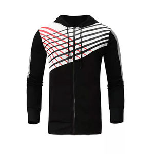 Top de qualité pour hommes Vêtements de fitness d'hiver décontractés en coton épais polaire survêtements chauds et respirants Ensemble de techniques imprimées - Product Image 5