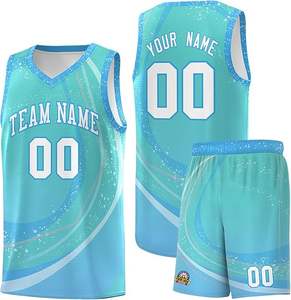 Uniformes de basket-ball personnalisés OEM de haute qualité vêtements de sport décontractés hautement respirants ensemble de shorts en jersey avec nom personnalisé et design - Product Image 1