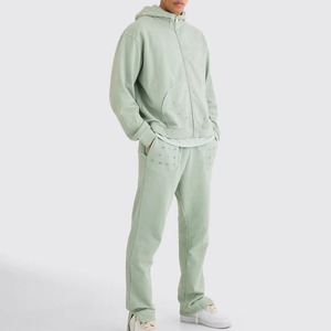 Survêtement à fermeture éclair pour hommes de qualité supérieure à la mode et durable pour les Sports d'hiver et la salle de sport Tenue décontractée Survêtement respirant pour hommes - Product Image 1