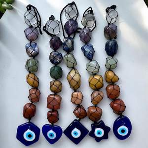 Haute Qualité Chakra Tumbled Gemstone Ornement Suspendu 7 Chakra Voiture Pendentif Automobile Cristal Pendentif - Product Image 1