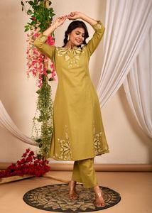 ชุดปาร์ตี้คอตตอนสไตล์ kurti Palazzo ชุดคอตตอนเอวดีไซน์สวยชุดปาร์ตี้ใหม่2025 - Product Image 3