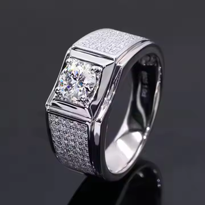Custom 10K Lab Grown Cut Diamond IGI Certified <b>Mens</b> Engagement Wedding <b>Ring</b> <b>for</b> Anniversary Everyday Luxury Wear Classic Bold - Product Image 2