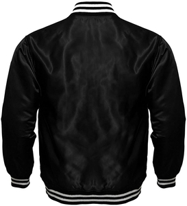 La mejor chaqueta universitaria para hombre al por mayor, diseño personalizado de alta calidad con lona de satén de seda con logotipo personalizado - Product Image 6