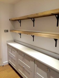 Étagère murale moderne en bois poli pour la décoration intérieure avec porte-fleurs pour la décoration murale intérieure - Product Image 6