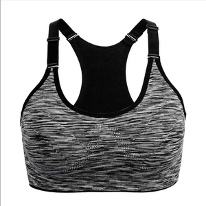 Combinaison de yoga sans manches Vêtements de sport Soutien-gorge et vêtements de gym Ensemble avec leggings de style côtelé Soutien-gorge de sport Haut court et ensemble de yoga sans couture - Product Image 1