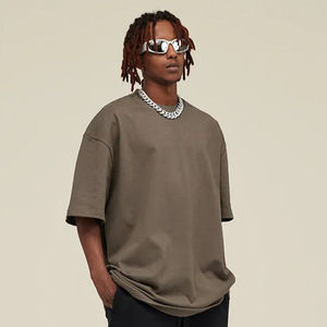 Nouveau T-shirt en coton 100% de haute qualité, coupe classique, lourd, personnalisé, écologique, tricoté avec motif, unisexe pour homme - Product Image 6