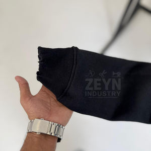 Sudaderas con Estampado Gráfico Lavado al Ácido, Logotipo Personalizado, Ropa Urbana, Algodón Transpirable, Sudaderas Extra Grandes Estampadas Negras para Hombre, OEM - Product Image 5