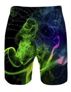 Shorts de plage d'été personnalisés pour hommes, taille élastique, respirants, anti-plis, amples, style hawaïen, décontractés, pour équipe de basketball, en tissu peigné - Product Image 5