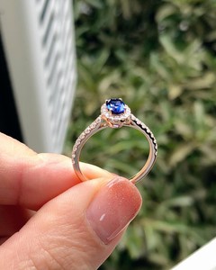 Ovale Tanzanite Halo Bague En Argent Sterling Décembre Pierre De Naissance À La Main Élégant Bijoux De Pierres Précieuses Cadeau Pour Elle - Product Image 5