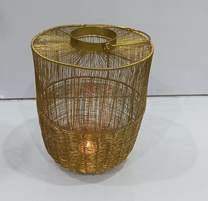 Conical Gold Shape Wax Light <b>Lantern</b> Tealight <b>Candle</b> Holders <b>Large</b> for Christmas Home Decoration Living Room and Table Decor - Product Image 1