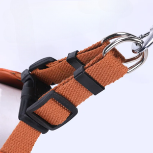 Harnais pour chien réglable en nylon Hong Hyun Yuma avec clochette et fermeture à boucle, style sport, motif à carreaux pour chiens, marron noir - Product Image 2