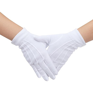 Etiquette de gant en coton pur salle blanche mince pour l'inspection de bijoux industriels et de cérémonie gants à usage quotidien de haute qualité - Product Image 6