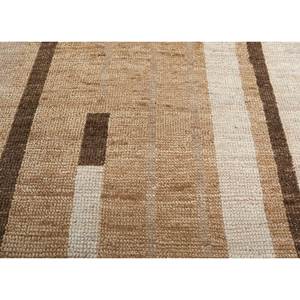 พรมขนสัตว์ถักมือสีเบจและสีน้ำตาลขนาดใหญ่ รุ่น AKWJ-1005 ลายแบบนามธรรม สำหรับตกแต่งห้องนั่งเล่นวัยรุ่น - Product Image 3