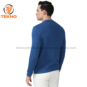 100% sudaderas de algodón con cuello redondo de lana gruesa de invierno con estampado personalizado de diseñador sólido logotipo bordado para hombres OEM - Product Image 5