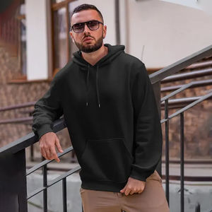 Sudaderas con capucha de hombre Premium al por mayor con diseño de logotipo personalizado en telas de poliéster y algodón de alta calidad - Product Image 1