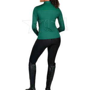 เสื้อ1/4ขี่ม้าแขนยาวมีซิปเสื้อขี่ม้าแห้งเร็วสำหรับผู้หญิง - Product Image 2