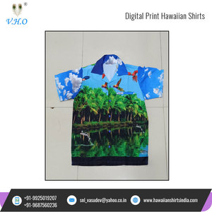 เสื้อฮาวายแขนสั้นสำหรับผู้ชาย,เสื้อพิมพ์ลายดอกไม้ป่าสำหรับผู้ชายสำหรับฤดูร้อน - Product Image 4