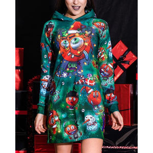 เสื้อฮู้ดพิมพ์ลายค้างคาวแนวกราฟิกฮาโลวีนทันสมัย - Product Image 1