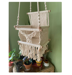 Baby <b>Hammock</b> DYAED COTTON HANDMADE NATURAL Baby Swing Set Style Color Baby Bedside Sleeper - Product Image 2