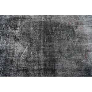 Vintage Turkish Rug 3,5x7,<b>9</b> ft (106x240 cm), Black Gray Plants & trees Rug - Product Image 5