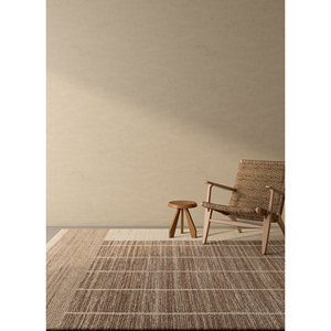 Tesoro Large Size Boho Style Jute Rug Grey & Black Hand <b>Loom</b> Wool with Geometric Pattern Flat <b>Weave</b> Technique for Home Hallway - Product Image 5