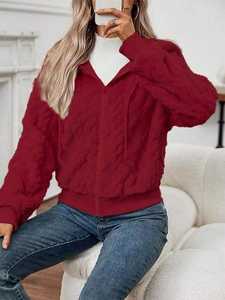 Sweat à capuche zippé en tissu tissé décontracté pour femmes de qualité supérieure, écologique, respirant, sur mesure pour un ajustement parfait pour la saison hivernale - Product Image 5