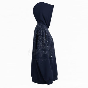 Sudadera con capucha de algodón mezclado con pedrería, de calidad premium, diseñada para brindar comodidad, estilo y uso diario. - Product Image 3