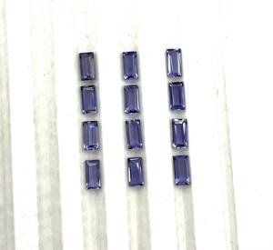 Lot de pierres précieuses naturelles en Iolite bleue taille baguette, 2*4-5*10 MM, avec jeu de couleurs pour la fabrication de bijoux - Product Image 4