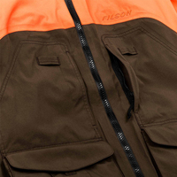 Veste de chasse pour homme, imperméable, coupe-vent, respirante, en toile épaisse, à capuche, col montant, fermeture éclair, mode d'hiver pour l'extérieur