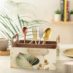 Porte-cuillères en bois imprimé fait main pour l'organisation du comptoir de cuisine, porte-cuillères en bois imprimé décoratif pour cuisine moderne - Product Image 2