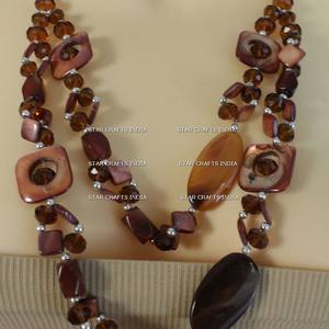 Collar con cuentas de mijo redondo BOHEMIA personalizado hecho a mano joyería de piedra colorida con separadores cristianos colgantes y dijes - Product Image 3