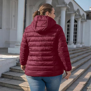 Plus Size Puffer <b>Jacket</b> for Women 1X - 7X Lightweight <b>Packable</b> Winter Coat Warm Water-Resistant Outerwear Comfortable - Product Image 5
