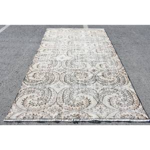 Moderno Beige Marrón 5,6X9,6 pies Alfombra de tejido plano de lana Diseño de retales turcos para decoraciones de sala de estar adolescentes con respaldo de látex - Product Image 1