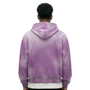 Sweat-shirt zippé pour homme en molleton de coton délavé, effet vieilli, doux et confortable, style décontracté - Product Image 4